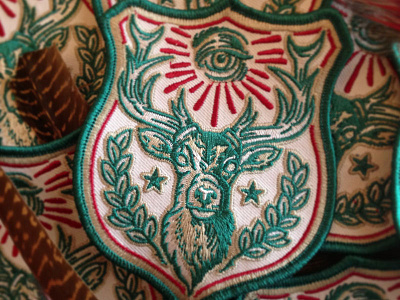 Stag Force - Embroidered Patch art branding castle derrick derrick castle design embroidery eye graphic design illustration masonic nashville patch stag stag force tribal