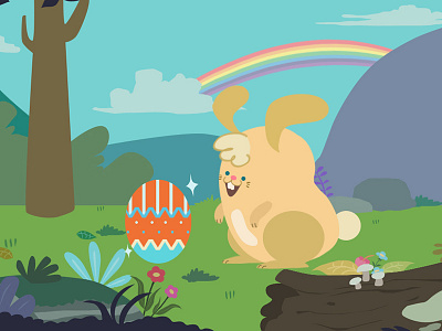 Easter Bunny 2d bunny digital painting easter bunny easter sunday flat illustration rabbit