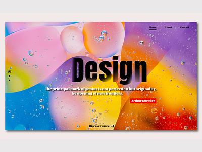 Landing Page Design artist clean ui colors design graphic homepage landing landingpage minimalistic page ui ui ux ui design user interface ux web web design webdesign webdesigner website