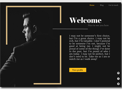 Landing Page black clean colors concept design graphic homepage illustrator landing landingpage layout minimal personal ui ui design user interface ux web web design website