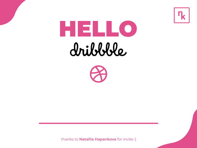 Hello dribbble! Thank you for the invite card. animation nerokore nk thank thank you thank you thank you card you