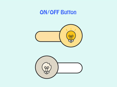 ON/OFF Switch graphic art icon illustrion lamp light switch button