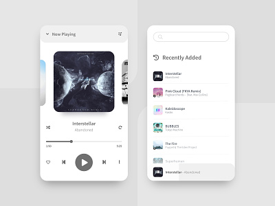 DailyUI 009 - Music Player adobe xd android app app design daily ui design exploration grey ios modern music music app music player music player app music player ui