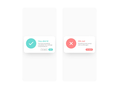 Daily UI 011 - Flash Message daily 100 challenge dailyui dailyui011 error message flash message information message mobile ui pop up success message try again ui uiux ux