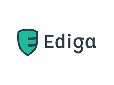 Ediga Antivirus anti antivirus design ediga logo negative negative space shield space virus