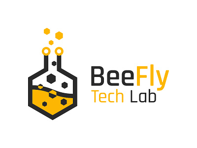 BeeFly Tech Lab bee design fly honey lab logo tech