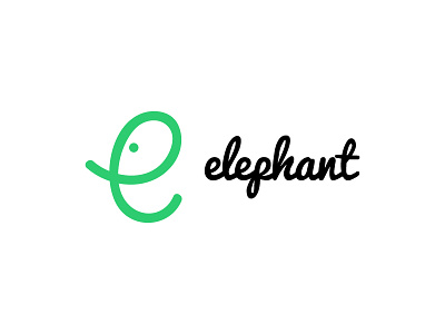 Elephant animal design e elephant icon illustration letter line logo logotype mark minimal