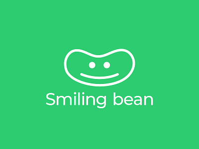 Smiling Bean bean brand design face identity logo smiling