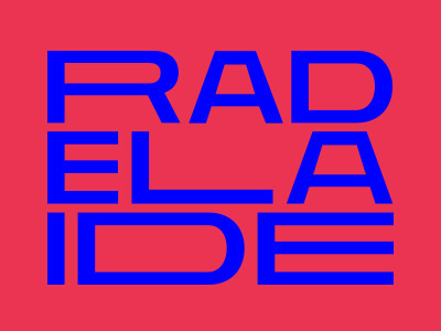 Radelaide 2018 branding design typography