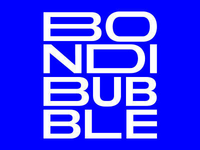 Bondi Bubble 2018 design typography