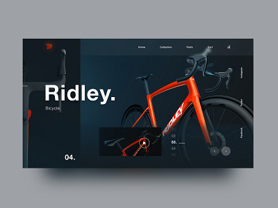 Ridley Bicycle Website application design bicycle bicycle shop branding design icon logo typography ui ux website website design