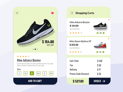 Nike Commercial App design