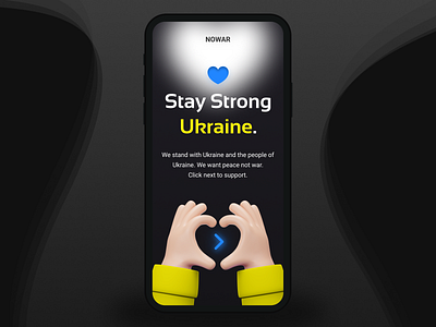 Ukraine No War 3d app design figma graphic design illustration no war ui ukraine