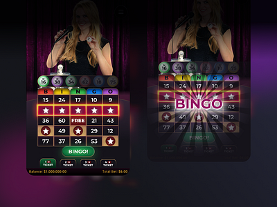 Bingo game app bingo design figma game gameapp gamedesign illustration ui ux