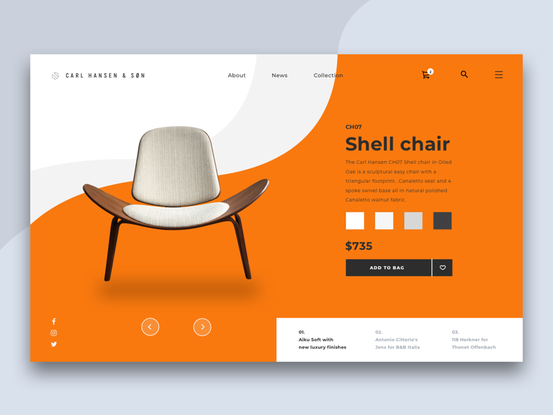 Carl Hansen & Son by Ola Frick on Dribbble