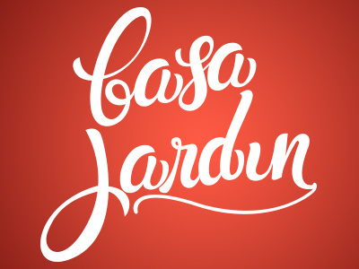 Casa Jardin custom lettering logo type