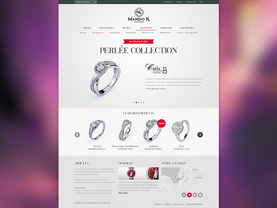 Jewelry Homepage art direction concept flat home homepage jewellery jewelry landing page psd typography ui design ux design