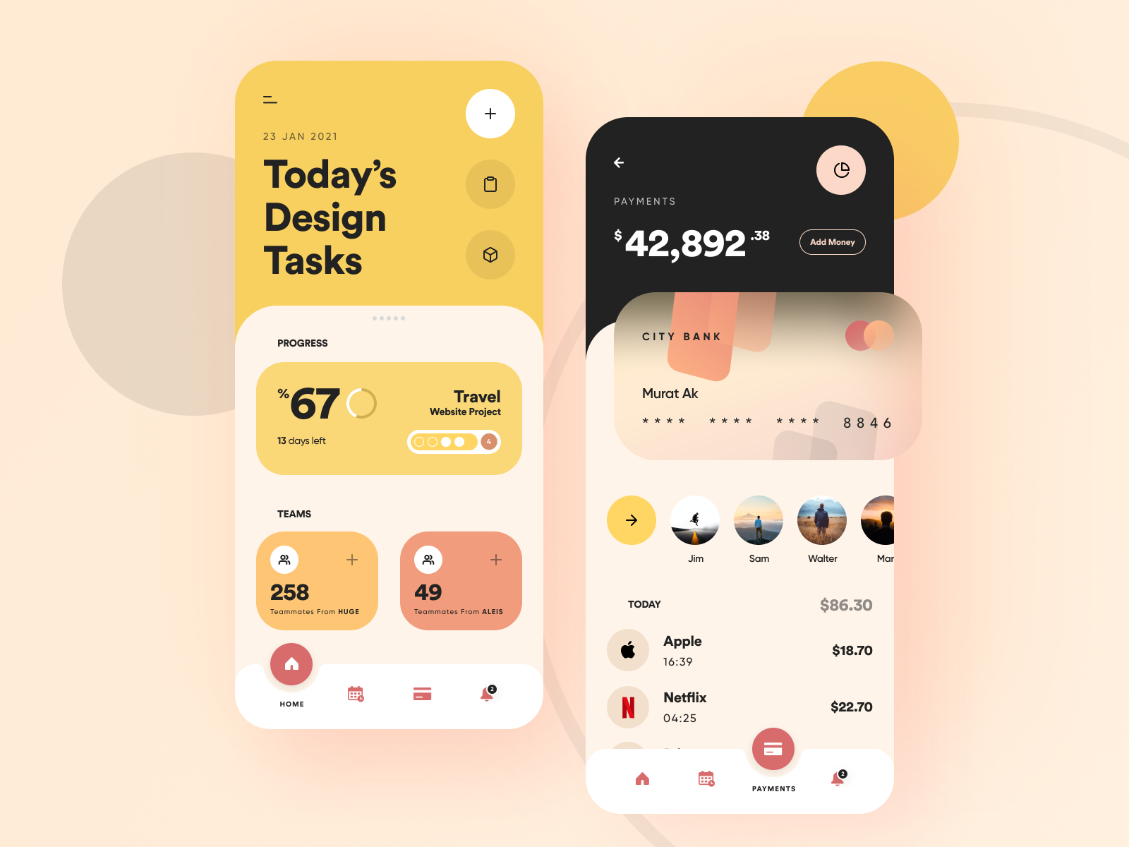 TrackTasks 📌 by Murat Ak on Dribbble