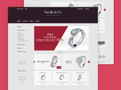 Jewelry homepage flat homepage design flat ui design jewelry jewelry homepage jewelry website modern jewelry website