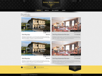 Royal Real Estate art direction interface designer typography web web design