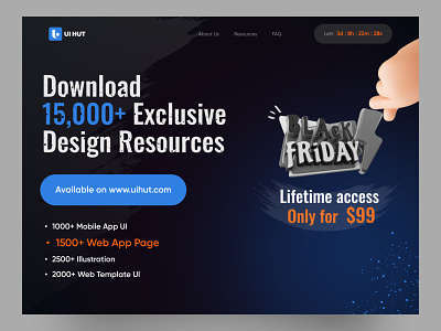 Lifetime Black Friday Deals 2021 🔥 black friday black friday deal design free ui design header homepage offers subscriptions ui web web design webdesign website website design