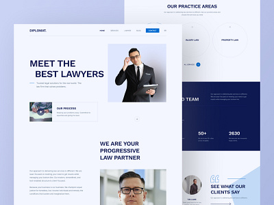 Diplomat Law Firm Landing Page colorful design design trendy design 2022 ui ui design uihut web design 2022 webdesign website website design
