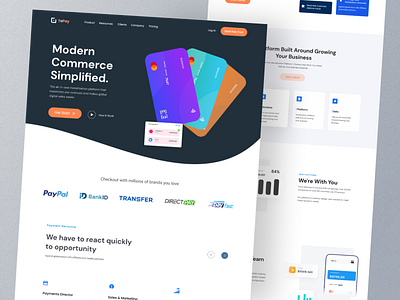 Finance Website Design - ToPay design finance finance web design header homepage payment trendy design ui web design ui webdesign website website design