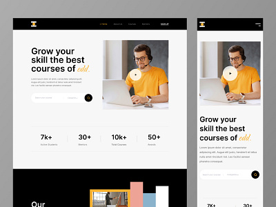 Online Course Landing Page Design - Edd course landing page course website homepage online courses design online learning platforms webdesign website website design