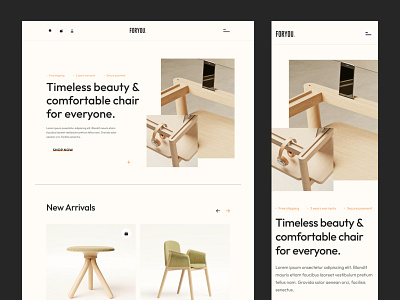 Foryou ~ E-commerce Website Design figma design homepage landing page landing page design product design trendy design uihut web design resourse webdesign website website design