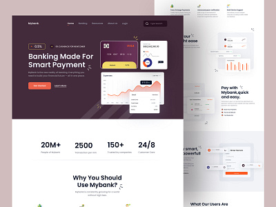 Finance Website Design-Mybank design finance web design homepage landing page payment web design uihut web design 2022 webdesign website website design