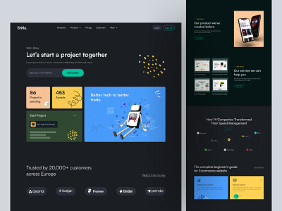 Design Agency Website Design - Stitle design homepage landing page uihut web design 2022 web design uikit web template webdesign website website design