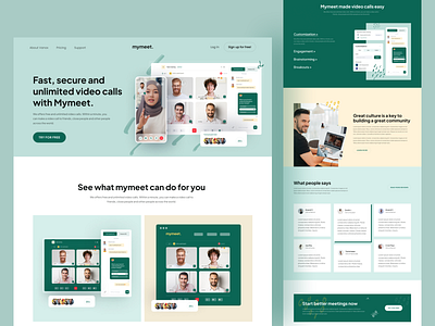 Video Conference Website Design - mymeet.