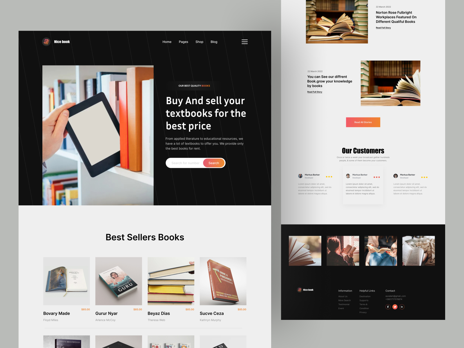 Online Ebook Landing Page Design by Sajib Rahman for UIHUT - UI UX ...