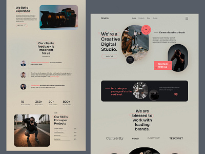 Photography Website Design design homepage landing design landing page uihut web home page design web resource web template webdesign website website design