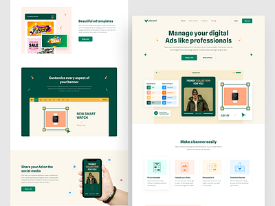 Ad tool website - Placard ad tool ad tool website design figma design homepage landing page design uihut web template webdesign website website design