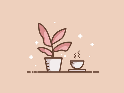 Plants & coffee