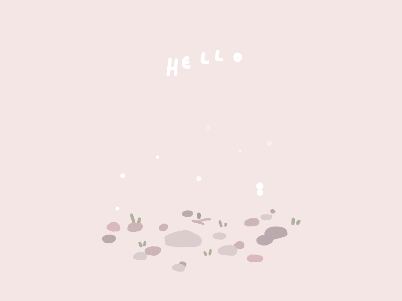 Hello ! animation gif illustration minimal nature plant