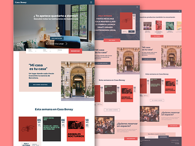 Casa Bonay Web Redesign graphic design ui design ux web web design
