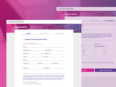 UI Design for platform to evaluate and manage projects