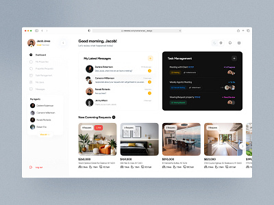 Real Estate management dashboard concept admin admin panel agent business concept creative creativity dashboard design dribbble idea management minimal real estate shot ui ux web