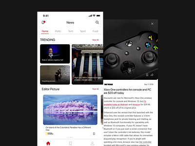 News App Concept app app concept application challenge concept design dribble iphone iphone x news news app shot ui uplabs web