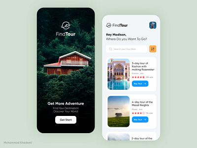 Tourism Tour App Concept