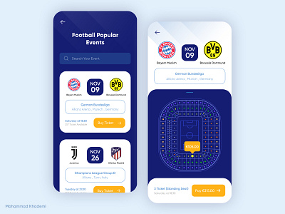 Football Ticket App Concept