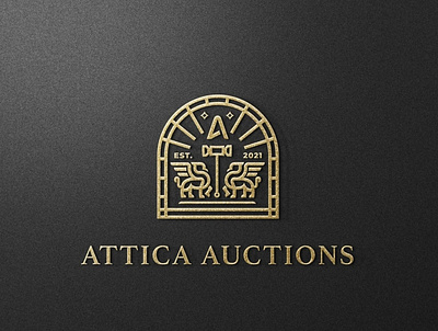 Auction house logo a logo auction logo branding design illustration logo logo design logotype typography vector
