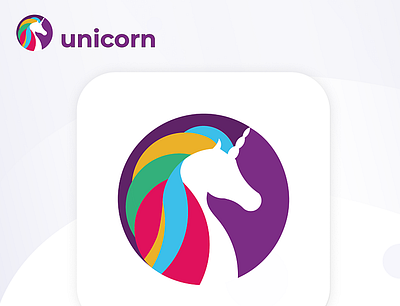 Unicorn branding design icon illustration logo website