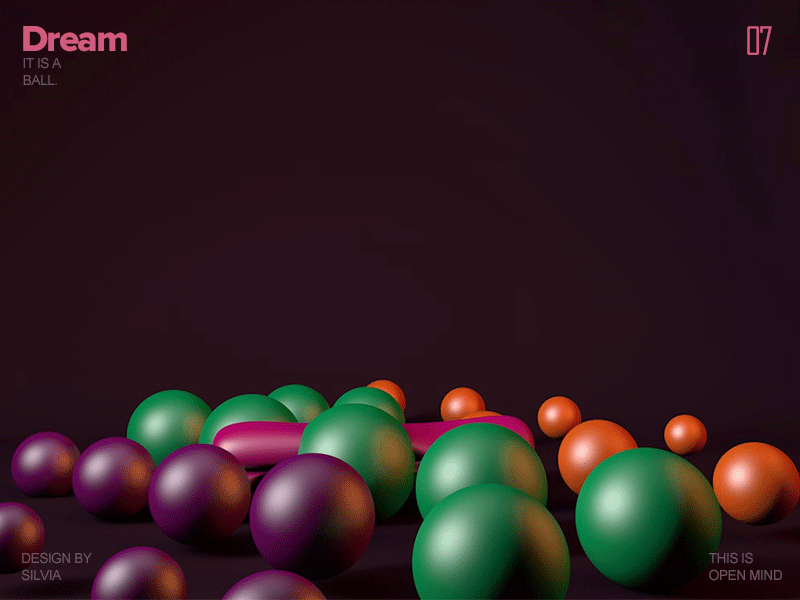 Play balls animation c4d color design