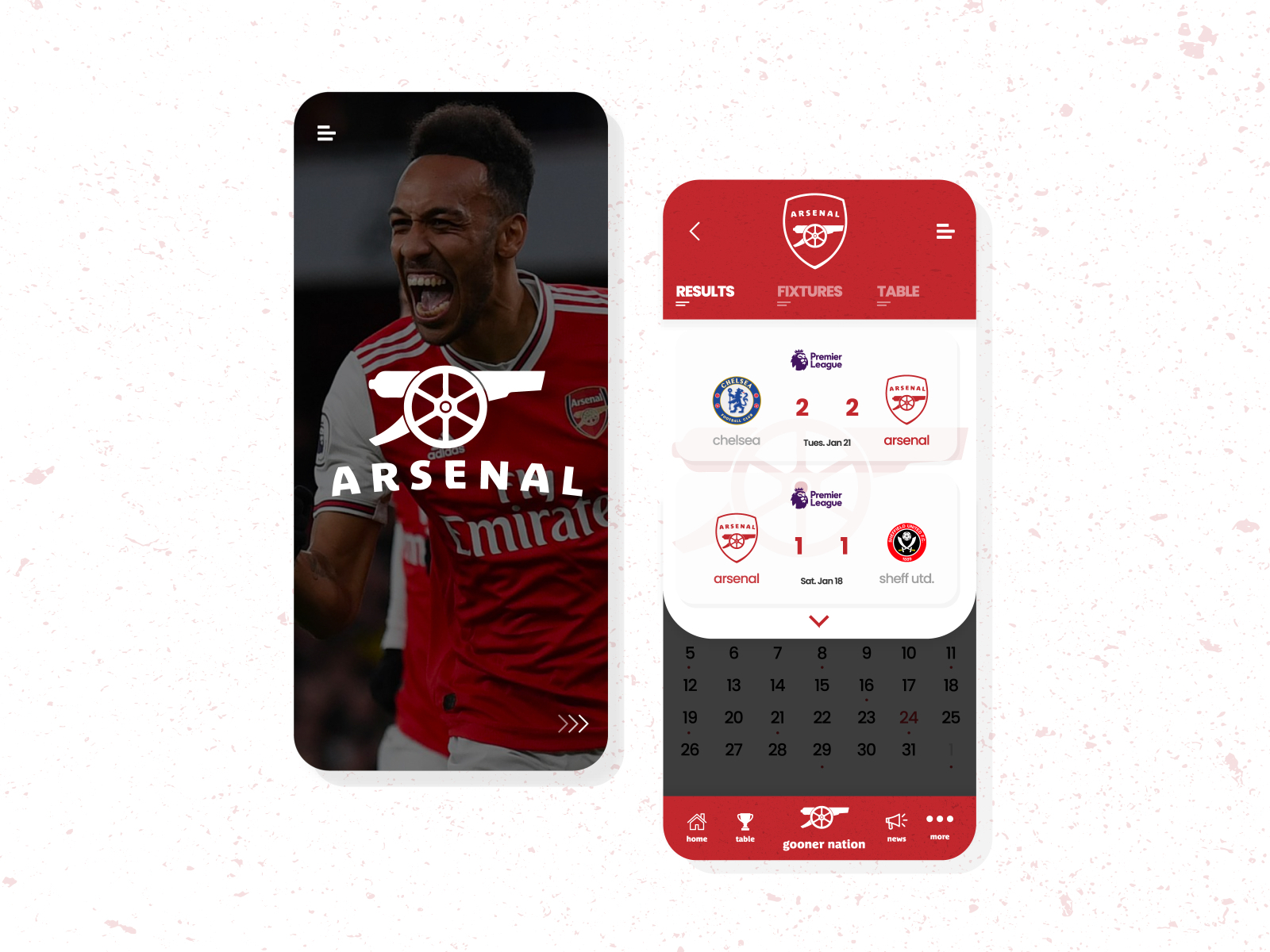 Football Mobile App by Sean Philbrick on Dribbble