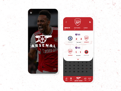 Football Mobile App arsenal arsenal fc concept football football app mobile ui ux