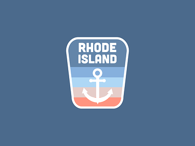 Rhode Island Retro Patch 70s creative design patch patch design retro rhode island states