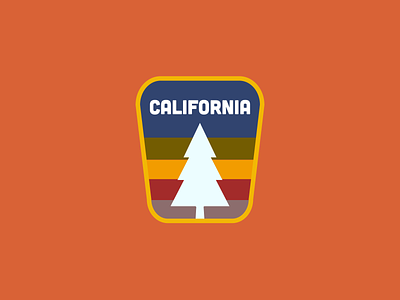 California Retro Patch california creative patch patch design patchwork retro retro design states tree